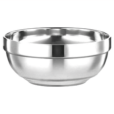 不鏽鋼雙層防燙碗 16cm, 單一顏色, 1個