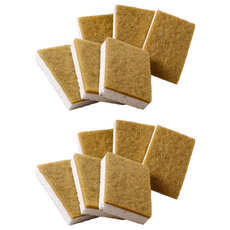 HIKARI 日光生活 劍麻纖維清潔海綿 雙層材質 有效清潔, 6片, 2組