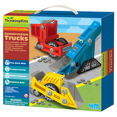 4M 思維創作玩具 1組 STEM學習 容易組裝, 工程車 多色