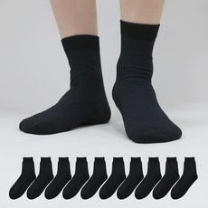 EZLEG 男士涼感網眼素色中筒襪10雙組