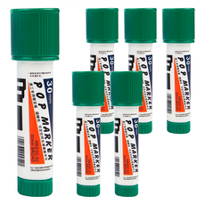 LIBERTY 利百代 POP 30mm嘜克筆 平方尖 907-30-G 綠色, 6支