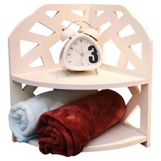 Osun DIY木塑板置物架 水立方桌上型轉角架 CE178-30ZJ 30 x 22 x 22cm, 1個, 白色