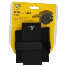 TOPEAK BURRITO PackSlim 輕便型工具袋, 4個隔層和收納袋, 耐用防水防污塗層, 反光印刷增加夜間安全, TC2331B, 1個