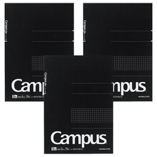 KOKUYO Campus 大人便條本方格A7, 70張，5mm方格眼罫, 方格, 3本
