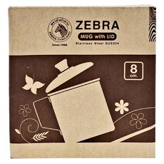 ZEBRA THAILAND 斑馬牌 附蓋口杯 400cc, SUS 304不鏽鋼材質, 銀色, 1個