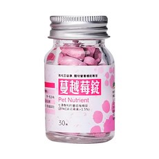 現代百益康 寵物專用蔓越莓錠, 30顆, 1罐