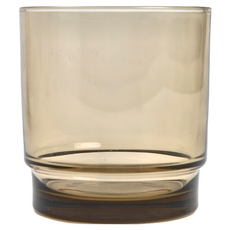 HOLA 和樂家居 伊登可堆疊玻璃水杯 8.5 x 8.5 x 9cm, 琥珀色, 1個
