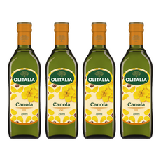 OLITALIA 奧利塔 頂級芥花油，單元不飽和脂肪酸68%，發煙點高達230度，750ml, 4瓶