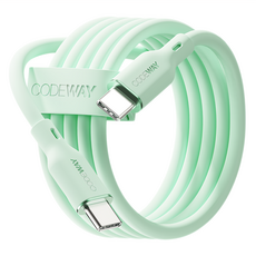 CODEWAY PALLET系列 100W PD USB-C to USB-C 傳輸線, 薄荷綠, 1條, 2m