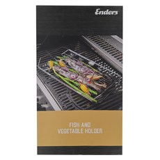 Enders 恩德斯 烤魚/蔬菜專用烤網夾 不鏽鋼材質, 44 x 25.5 x 6.5cm, 1個