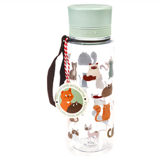 Rex LONDON 直飲式 Tritan水瓶 RL29053 21 x 7cm, 萌貓樂園 透明色 + 綠色, 600ml, 1個