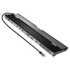 j5create 凱捷國際 USB3.1 Type-C 13合1充電傳輸3螢幕顯示多功能集線器 JCD543, 黑色, 1個