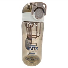 騰宇 綠漾彈蓋隨手瓶 附攪拌格, 灰色, 700ml, 1個