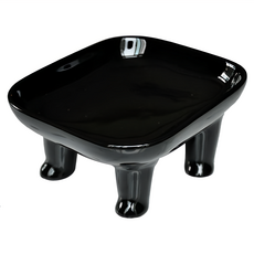 陶瓷胖胖碗 16x14x8cm 陶瓷材質 0.6kg 貓碗狗碗, 黑貓, 1個