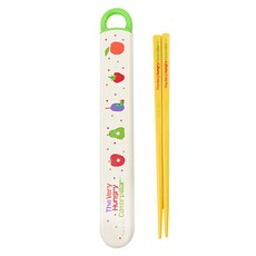 Skater ABS2AMAG 抗菌兒童筷子 + 收納盒, 盒子 195 x 27 x 15mm + 筷子 165mm, 好餓的毛毛蟲, 1組