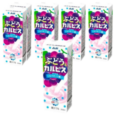 Asahi 朝日 可爾必思 葡萄風味乳酸飲料，含膳食纖維，幫助消化，250ml, 6入