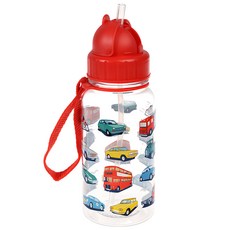 Rex LONDON 兒童Tritan吸管水瓶, 車子聚會, 500ml, 1個