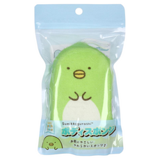 Santan 角落生物洗澡用海綿, 對肌膚溫和的柔軟海綿, 企鵝, 1個