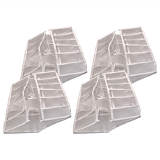 JOSIC 6格內衣網紗收納盒, 32 x 32 x 13cm, 白色, 4個