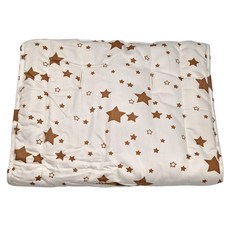 純棉透氣嬰兒推車墊, 坐墊預留調節安全孔設計，適合三點式五點式安全推車/安全座椅，寶寶坐了不易滑落, 雙色星星, 1個