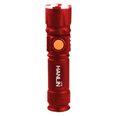 HANLIN 變焦隨身迷你T6強光手電筒, USB直充, UT6型號, 紅色, 1個