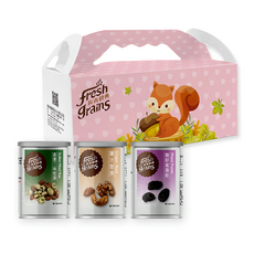 fresh grains 長青穀典 小松鼠三入禮盒B, 1盒