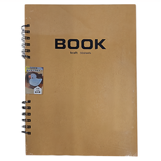 POTENTATE 遵爵 純木漿牛皮紙本 50張 120g/m2 210x290mm, 牛皮紙棕色, 1本