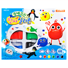 Donerland 飄浮水黏土 6色 水中可浮 安全無毒, 1組, 120g