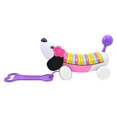 Leap Frog 彩虹字母小狗, 附有牽繩 陪伴幼兒練習走路, 粉色, 1個