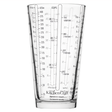KitchenCraft 可微波玻璃量杯 425ml 透明色 精準測量 耐熱玻璃, 1個