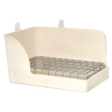 LillipHut 麗利寶 可固定L型兔子便盆 籠子配件, 1個, 白色