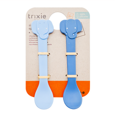 Trixie 動物造型矽膠湯匙2件組, 14 x 3cm, 逗趣小象, 1組