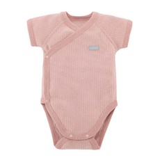 酷咕鴨 ku.ku duckbill plus竹纖羅紋包屁衣 柔軟親膚 透氣舒適, 0~3個月, 自然粉