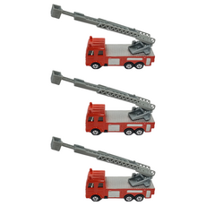 love color 樂彩森林 迷你合金車 70#消防雲梯車，適用年齡五歲以上, 消防雲梯車 滑行, 3個