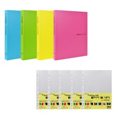 ECO Chungwoon 3孔O型活頁夾附補充內頁100頁 ECO-FRIENDLY 1/2 3 HOLES O-RING BINDER, 顏色隨機, 1組