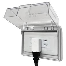 U-mop 插座開關防滴蓋板 有孔蓋 台灣製, 1個