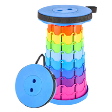 可攜式折疊椅 伸縮凳, 1個, 彩虹