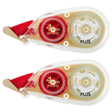 PLUS 普樂士 手帳修正帶WH-814Y 超緊湊機身, 4.0mm寬 長度6M, 2個