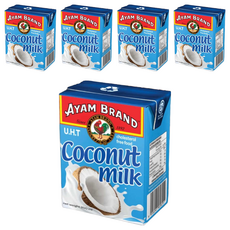 AYAM 雄雞標 特級椰奶 利樂包 U.H.T 無膽固醇, 200ml, 5入