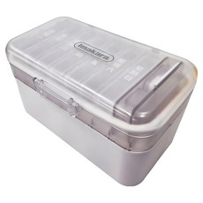 Imakara 雙層家庭藥盒 白色, 10.4*19.1*10.5CM, 1個