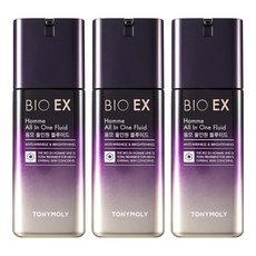 TONYMOLY BIO EX 男士胜肽多合一護膚乳液 舒緩敏感肌膚 保濕 清爽護理毛孔, 130ml, 3瓶