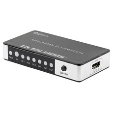 DigiSun 得揚 五入一出影音切換器 4K2K HDMI 11 x 6 x 1.8cm 103g, 黑色, 1個