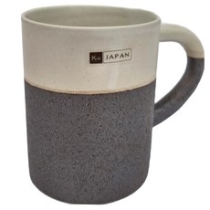 日本 美濃燒 KAI Orizon 拼接大手把馬克杯 陶瓷 約240ml, 奶油白, 1個