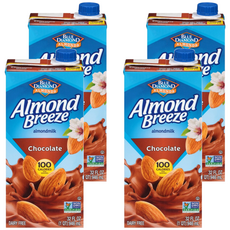 BLUE DIAMOND 藍鑽 巧克力風味杏仁飲，946ml，不含乳製品, 4瓶