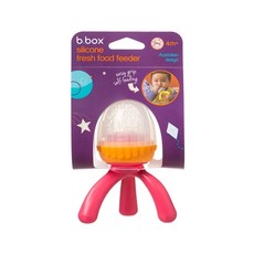 b.box 咬咬樂, 矽膠材質, 新鮮食物餵食器, 適合4個月以上寶寶, 草莓粉, 1個