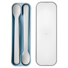 MEPAL MIO 好幫手餐匙二件組, 100%無BPA食品安全認證, 附收納盒, 粉藍色, 餐匙, 1組