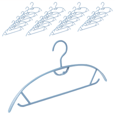 iRoom 北歐風可疊掛無痕防滑曬衣架 弧型衣架, 柔霧藍, 20個