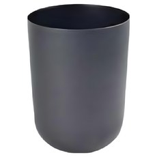 台灣 Life plus 日系無印風 圓形無蓋垃圾桶 8L, 黑色, 1層