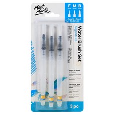 Mont Marte 蒙瑪特 水筆套組, 3 件裝, 小(3mm) + 中(4mm) + 大(5mm), 1組