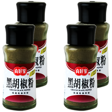 真好家 黑胡椒粉 - 高溫乾燥烘焙, 30g, 4瓶